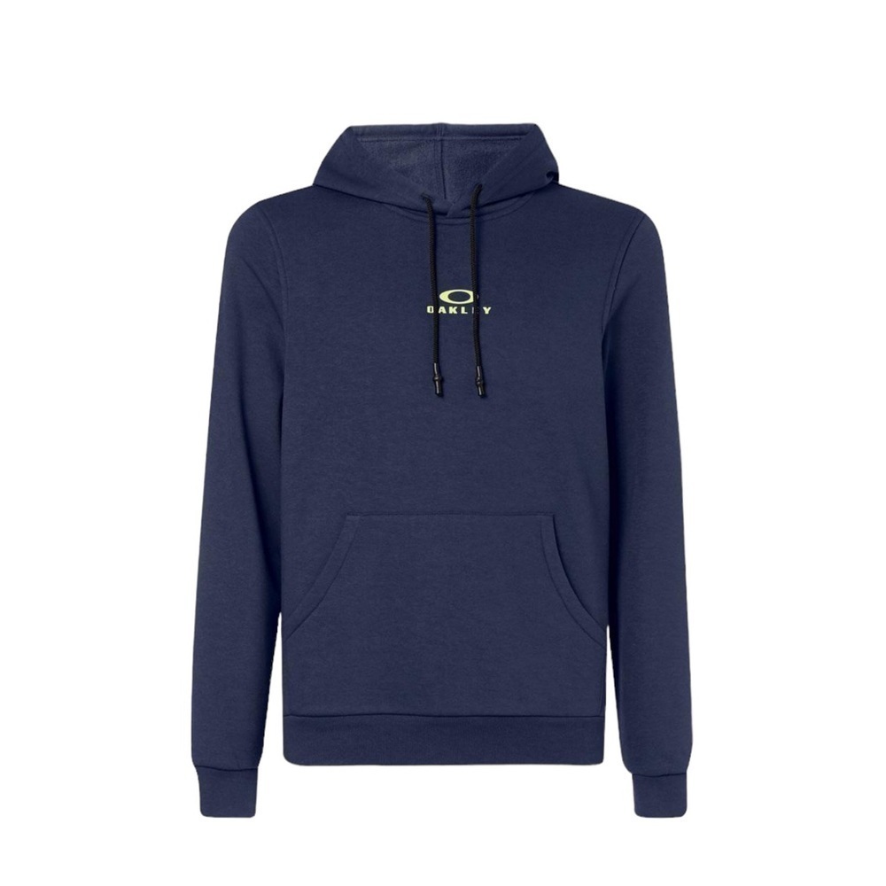 Men's Blue Oakley Kangaroo Pocket Neon Green Logo Casual Classic Comfy Hoodie - Picture 6 of 12